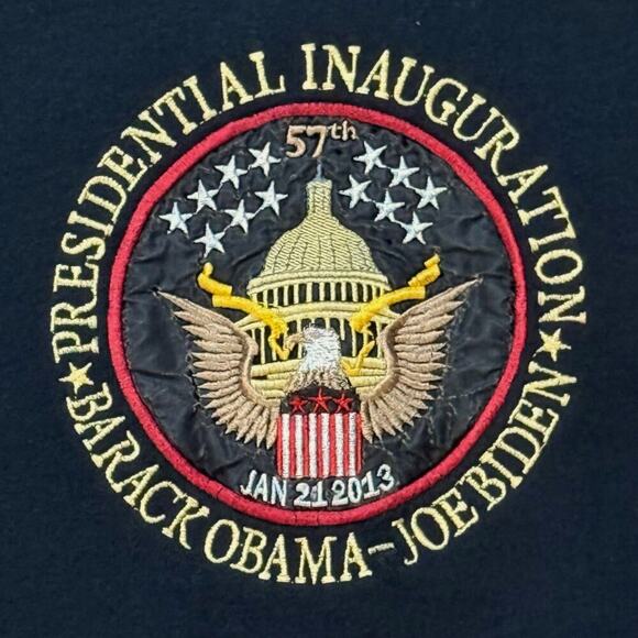 2013 Barack Obama Presidential Inauguration Sweatshirt Mens Black Delta Brand XL - Picture 2 of 6